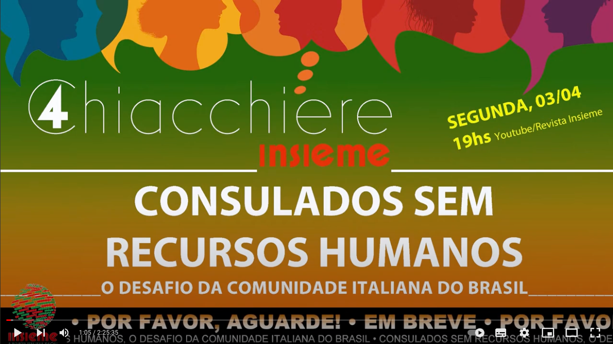 INSIEME AO VIVO |Consulados sem recursos humanos – o desafio da comunidade italiana do Brasil